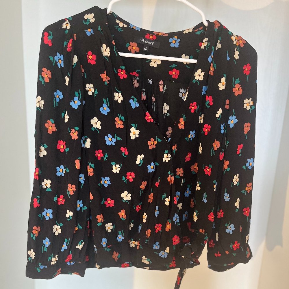 Madewell Wrap Top in Pressed Flowers [Medium]